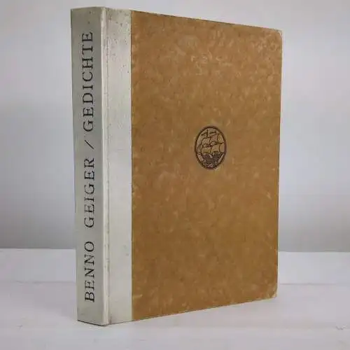 Buch: Gesammelte Gedichte, Benno Geiger, 1914, Insel Verlag, gebraucht, gut