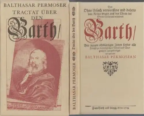 Buch: Tractat über den Barth, Permoser, Balthasar. 1982, Edition Leipzig