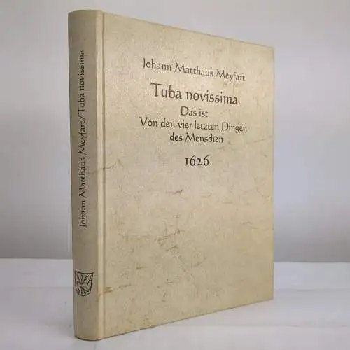 Buch: Tuba novissima. Johann Matthäus Meyfart, 1980, Max Niemeyer, Reprint