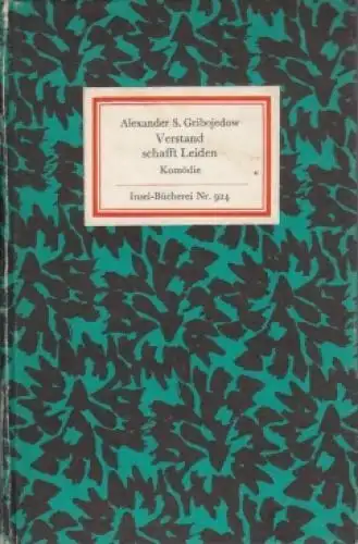 Insel-Bücherei 924, Verstand schafft Leiden, Gribojedow, Alexander S. 1970