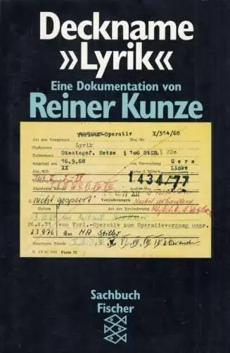 Buch: Deckname Lyrik, Dokumentation. Kunze, Reiner, 1990, Fischer Taschenbuch