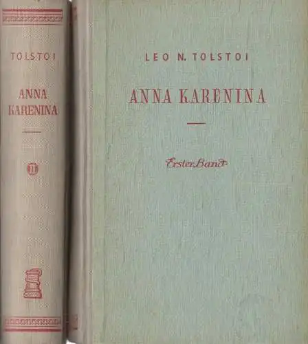 Buch: Anna Karenina, Roman in 2 Bänden, Tolstoi, Leo, 1953, Hermann Böhlaus