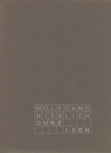 Buch: Ohne ISBN, Nieblich, Wolfgang. 1997, Die Deutsche Bibliothek