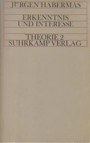 Buch: Erkenntnis und Interesse, Habermas, Jürgen, 1968, Suhrkamp Verlag