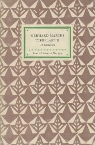 Insel-Bücherei 595, Tierplastik, Marcks, Gerhard, Insel Verlag, gebraucht, gut