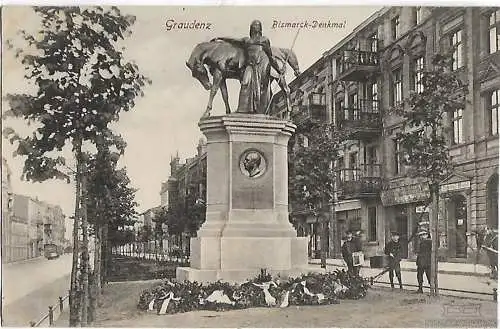 AK Graudenz. Bismarck Denkmal. ca. 1916, Postkarte. Ca. 1916, gebraucht, gut