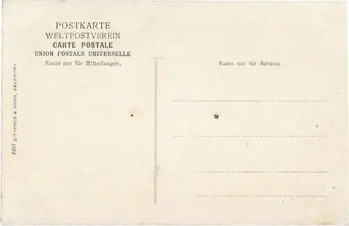 AK Ruine Hinterhaus. Wachau. ca. 1906, Postkarte. Serien Nr, ca. 1906