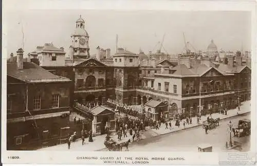 AK Changing Guard at the Royal Horse Guards. Whitehall London. ca... Postkarte