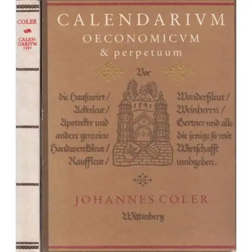 Buch: Calendarium oeconomicum & perpetuum, Coler, Johannes. 1988, gebrauc 334222