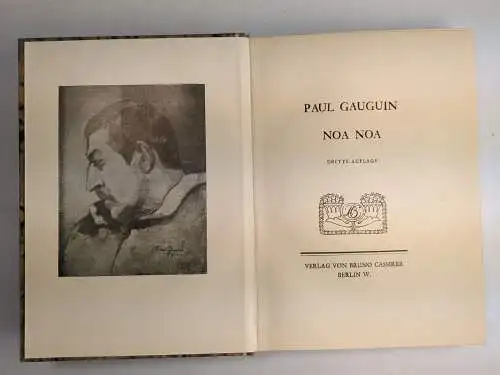 Buch: Noa Noa, Gauguin, Paul, Verlag Bruno Cassirer, 3. Auflage, Nachbindung