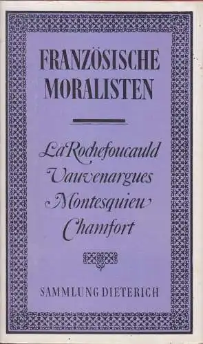 Sammlung Dieterich 22, Französische Moralisten, Schalk, Fritz, 1980