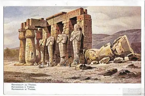 AK Ramesseum zu Theben. ca. 1915, Postkarte. Serien Nr, ca. 1915, gebraucht, gut