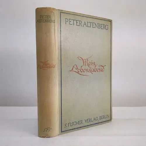 Buch: Mein Lebensabend, Peter Altenberg, 1919, S. Fischer Verlag, gebraucht, gut