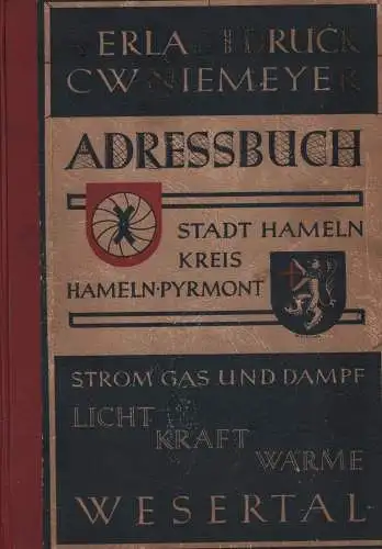 Buch: Adressbuch Stadt Hameln. Kreis Hameln-Pyrmont 1950, C. W. Niemeyer