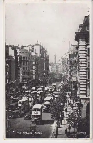 AK The Strand, London, Valentine's Silveresque Postcards, gelaufen, gebraucht