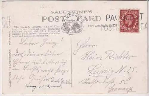 AK The Strand, London, Valentine's Silveresque Postcards, gelaufen, gebraucht