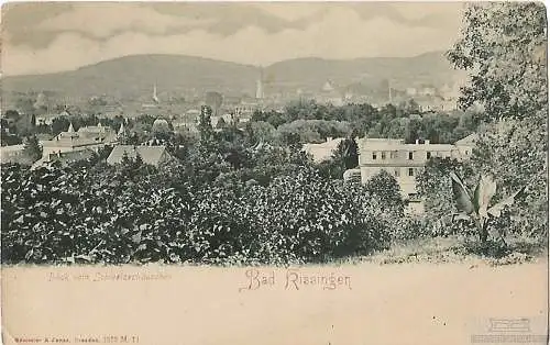 AK Bad Kissingen. Blick vom Schweizerhäuschen. ca. 1973, Postkarte. Serien Nr