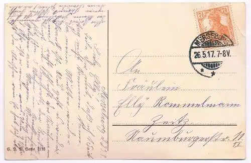 AK Herzliche Pfingstgrüße. Postkarte, ca. 1917, gebraucht, gut, gelaufen