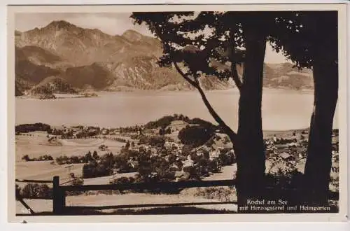 AK Kochel am See mit Herzogstand und Heimgarten, Photo-Blessing, ungelaufen