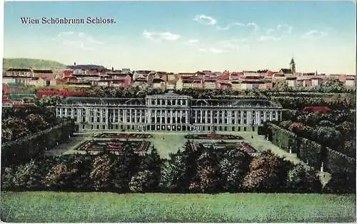 AK Wien Schönbrunn Schloss. ca. 1906, Postkarte. Serien Nr, ca. 1906