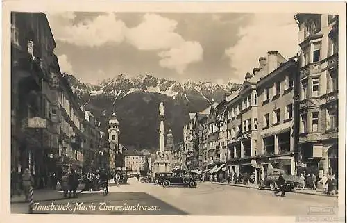 AK Innsbruck. Maria Theresienstrasse. ca. 1913, Postkarte. Ca. 1913