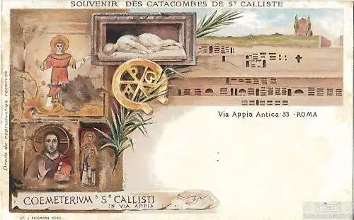 AK Roma. Via Appia Antica 33. ca. 1913, Postkarte. Ca. 1913, gebraucht, gut