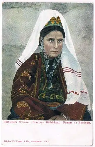 AK Frau von Bethlehem. Bethlehem Woman. Postkarte, gebraucht, gut, ungelaufen