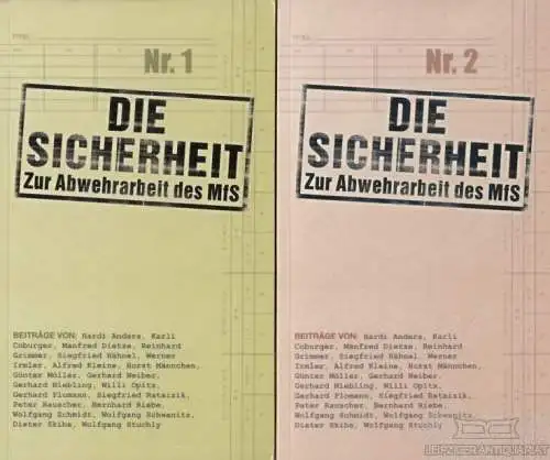 Buch: Die Sicherheit, Grimmer, Reinhard / Werner / Opitz / Schwanitz. 2 Bände