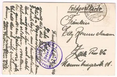 AK Herzlichen Glückwunsch zum Geburtstage. Postkarte, ca. 1916, gebraucht, gut