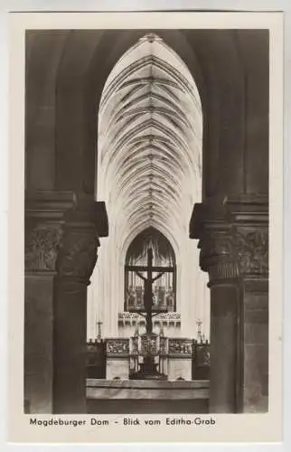 AK Magdeburger Dom - Blick vom Editha-Grab, ca. 1955, Gebr. Garloff, ungelaufen