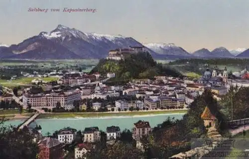 AK Salzburg vom Kapuzinerberg. ca. 1925, Postkarte. Serien Nr, ca. 1925