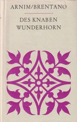 Buch: Des Knaben Wunderhorn, Alte deutsche Lieder, Arnim / Brentano, 1964