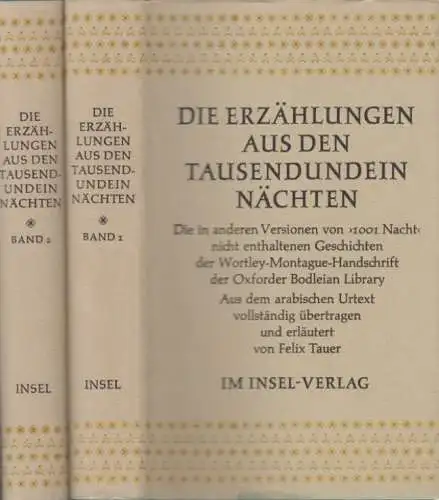 Buch: Die Erzählungen aus den Tausendundein Nächten, Tauer, Felix. 2 Bände, 1983