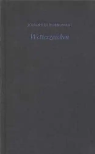 Buch: Wetterzeichen, Bobrowski, Johannes. 1968, Union Verlag, Gedichte