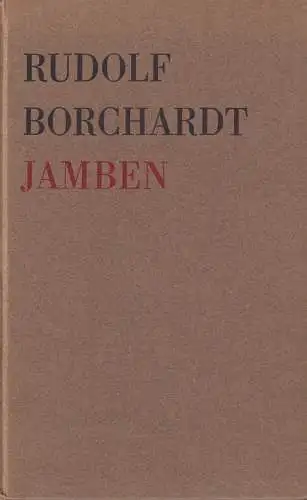 Buch: Jamben, Borchardt, Rudolf, 1967, Ernst Klett Verlag, gebraucht, sehr gut