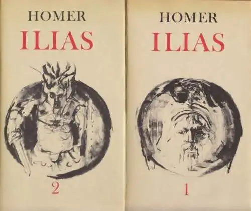 Buch: Ilias, Homer. 2 Bände, 1972, Aufbau-Verlag, gebraucht, gut