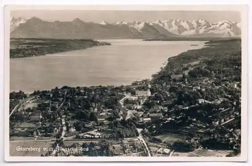 AK Starnberg vom Flugzeug aus. Postkarte, gebraucht, gut, ungelaufen, Fotokarte