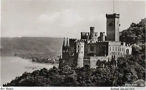 AK Schloß Stolzenfels. Am Rhein. ca. 1913, Postkarte. Serien Nr, ca. 1913