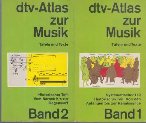 Buch: dtv-Atlas zur Musik, Michels, Ulrich. Dtv, 1989, 2 Bände, gebraucht, gut