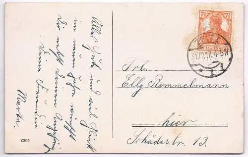 AK Herzlichen Neujahrsgruß. Postkarte, ca. 1917, gebraucht, gut, gelaufen