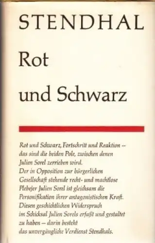 Buch: Rot und Schwarz, Stendhal, Henry Beyle de. 1965, Rütten & Loening Verlag