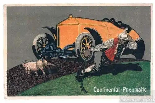 AK Continental-Pneumatic - Werbekarte, Postkarte. Automobil-Karte, ca. 1913