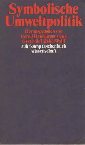 Buch: Symbolische Umweltpolitik, Hansjürgens, Bernd, 2000, Suhrkamp, gebraucht