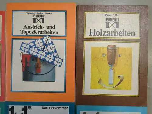 7 Bücher Heimwerker 1 x 1: Elektro, Holz, Fliesen, Fußboden, Dach, Verglasen ...