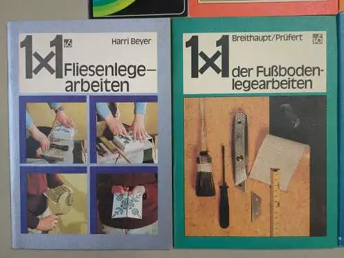 7 Bücher Heimwerker 1 x 1: Elektro, Holz, Fliesen, Fußboden, Dach, Verglasen ...