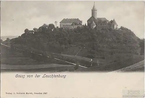 AK Gruss von der Leuchtenburg. Thür.. ca. 1937, Postkarte. 1937, gebraucht, gut