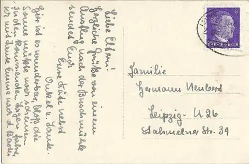 AK Klein Königsee Oberau. Buschmühle bei Weinböhla. ca. 1943, Postkarte