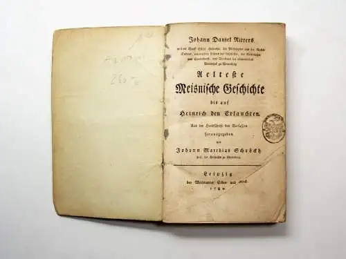 Buch: Aelteste Meisnische Geschichte bis auf Heinrich den Erlauchten, Ritter