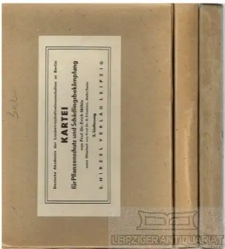 Buch: Kartei für Pflanzenschutz und Schädlingsbekämpfung, Mühle, Erich. 1953