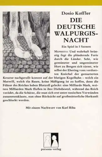 Buch: Die deutsche Walpurgisnacht, Koffler, Dosio. 1987, Persona Verlag